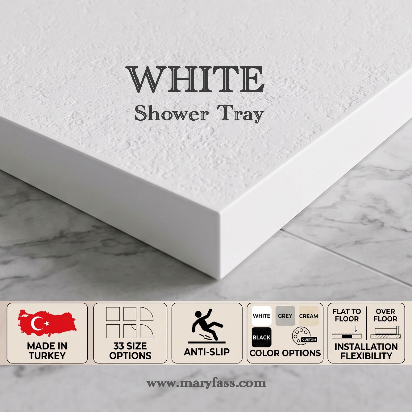resin stone shower tray manufacturer in Turkiye